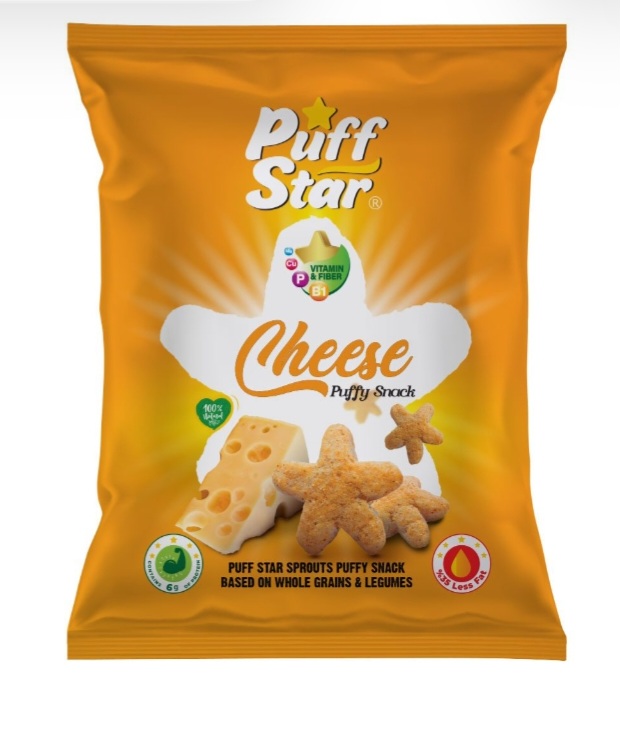اسنک چهار جوانه پف استار با طعم پنیری